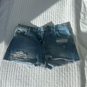 Reformation denim shorts